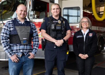 fire and police department personnel work together to provide services to the community outside of 911