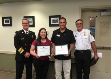 Citizen Life Safety Award, New Assistant Chief, and EMS Week