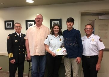 Citizen Life Safety Award, New Assistant Chief, and EMS Week