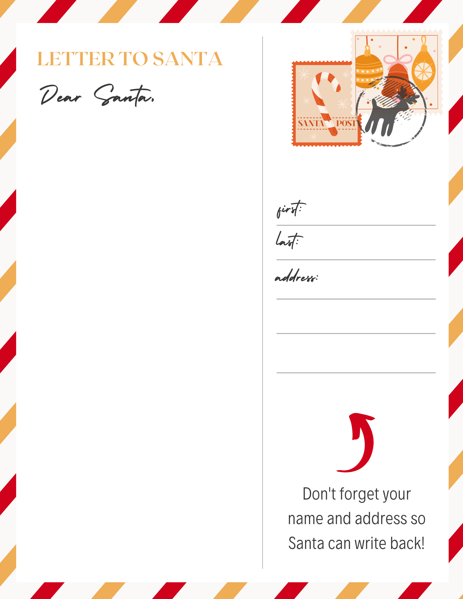 letter to santa template